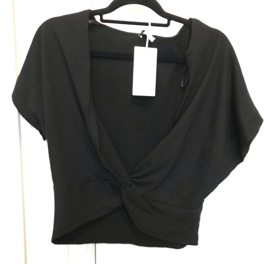 Black short sleeve top